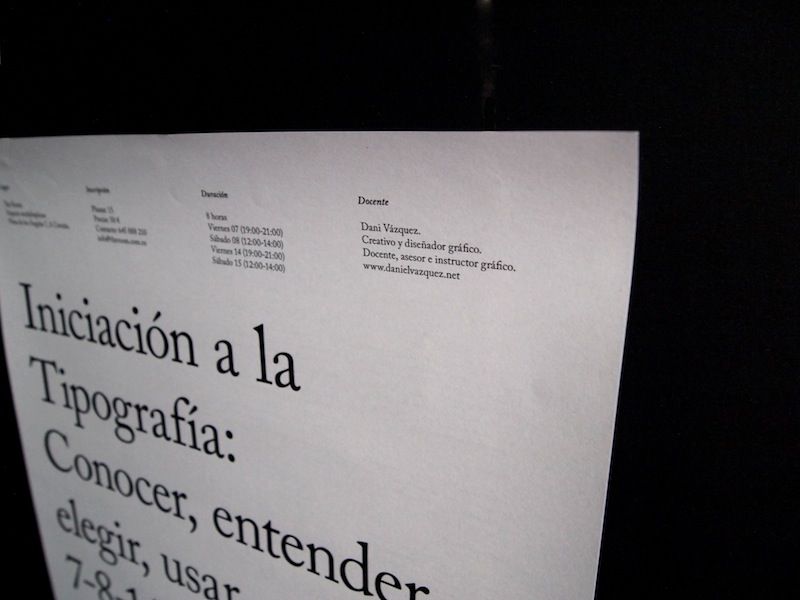 Cartel curso de tipografía 3