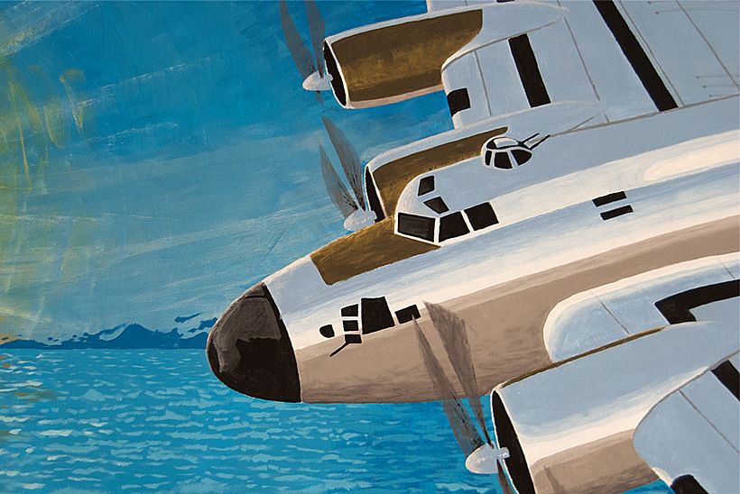 Mural | Avión Sobre Playa 4