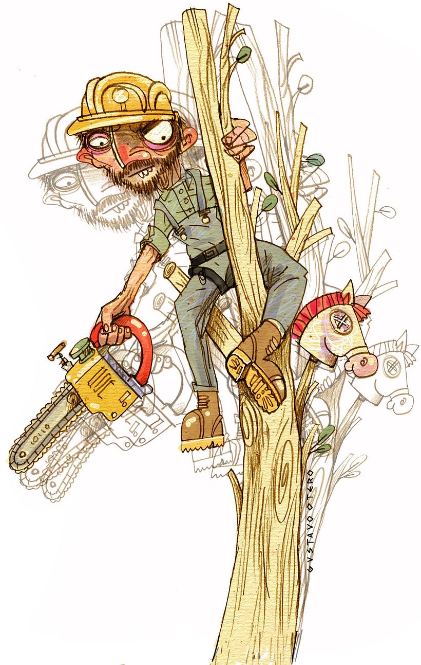 Ilustraciones Gustavo Otero revista Interviú 15