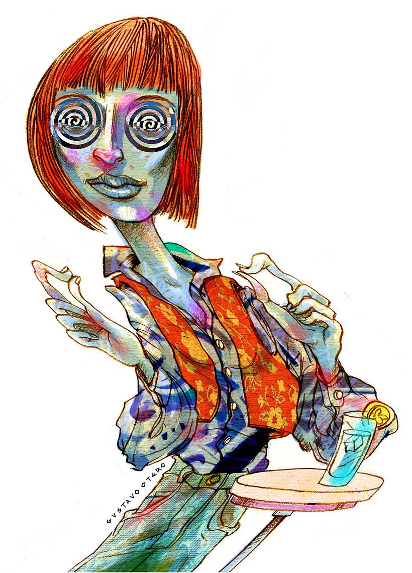 Ilustraciones Gustavo Otero revista Interviú 7