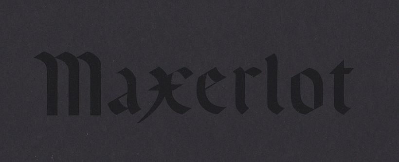 MAXERLOT lettering 6