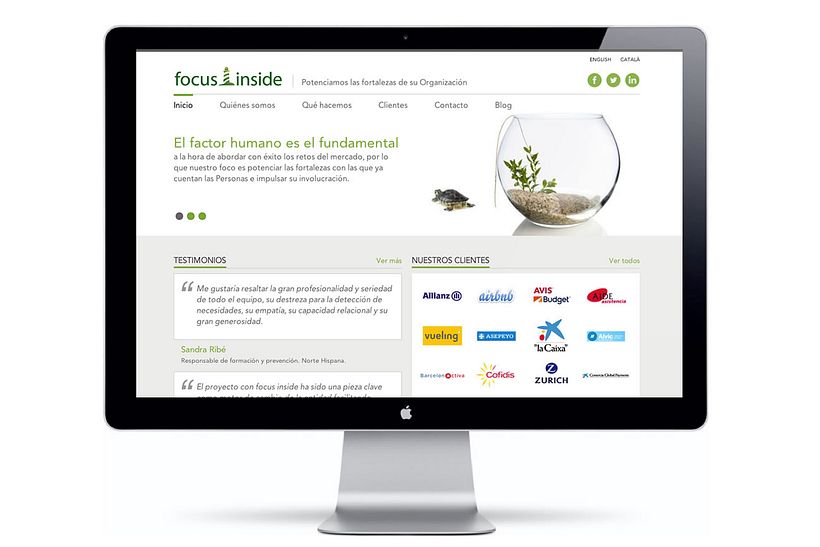 Focus inside. Diseño web 2