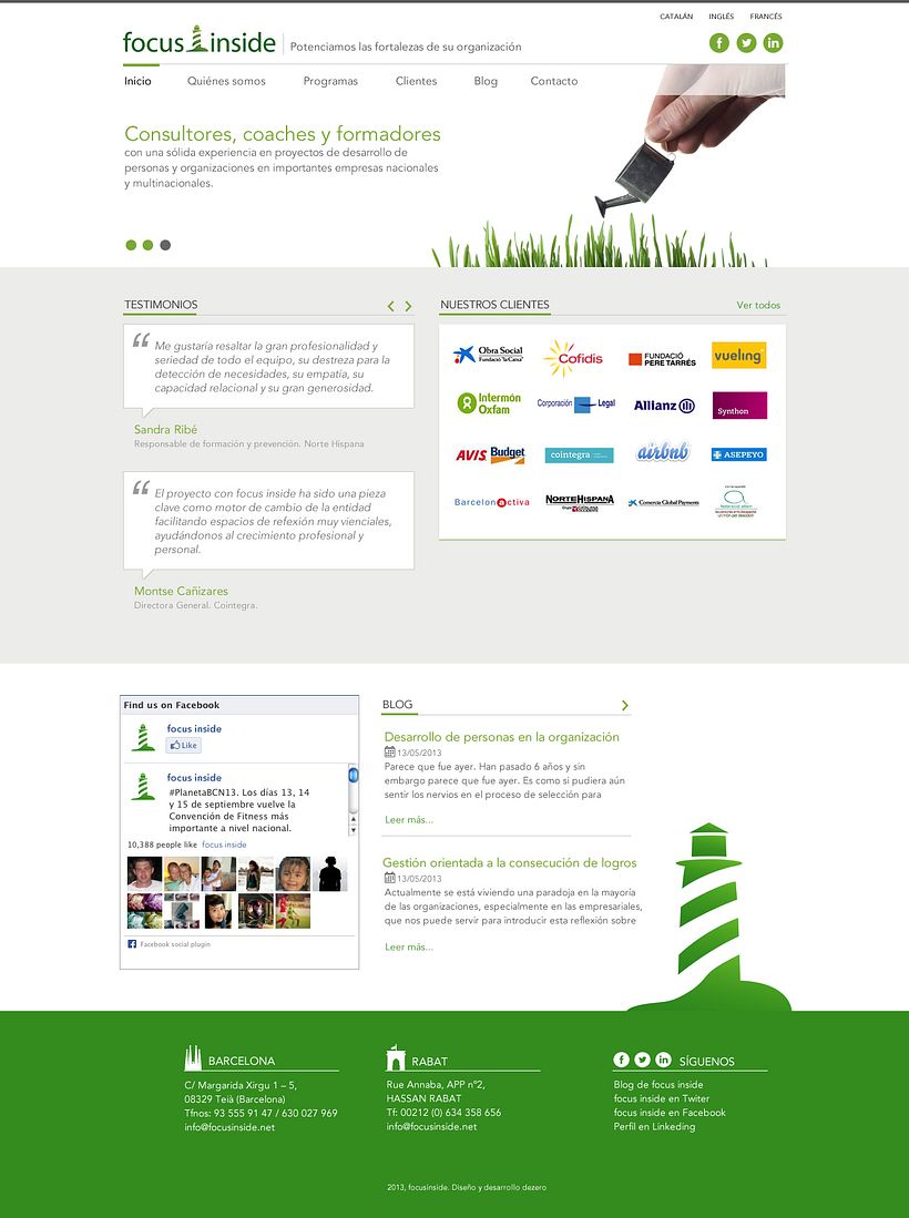 Focus inside. Diseño web 3