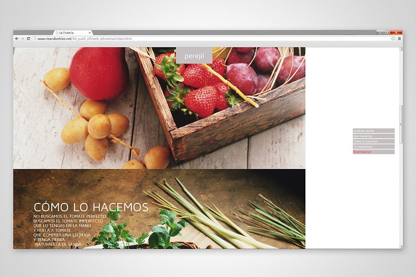 Página web La Frutería 5