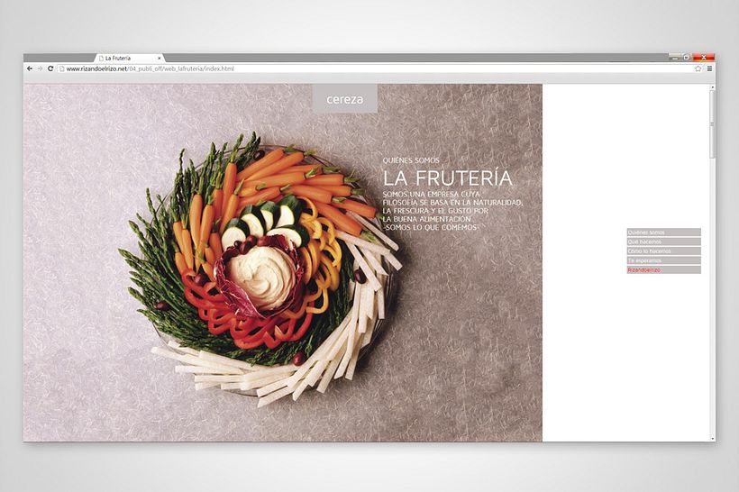 Página web La Frutería 2