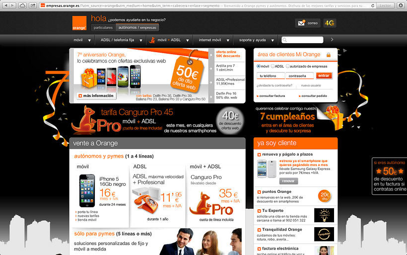 7º cumpleaños Orange 10