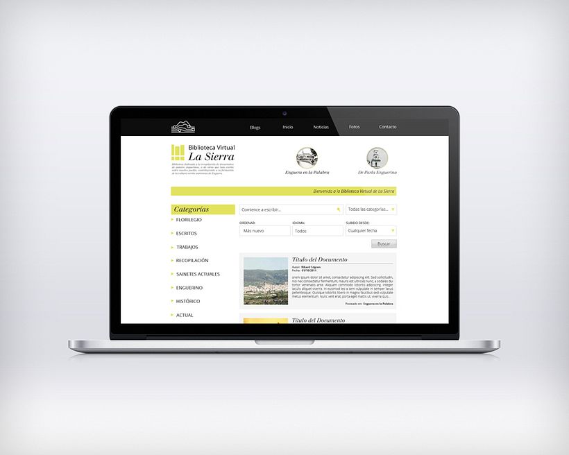 Web y Biblioteca virtual Fundación la Sierra CV 4