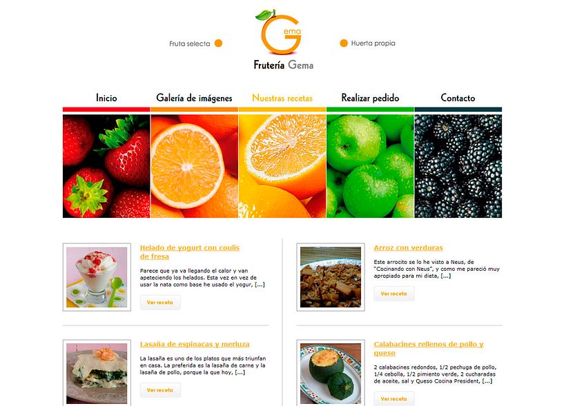 Web Frutería GEMA 2