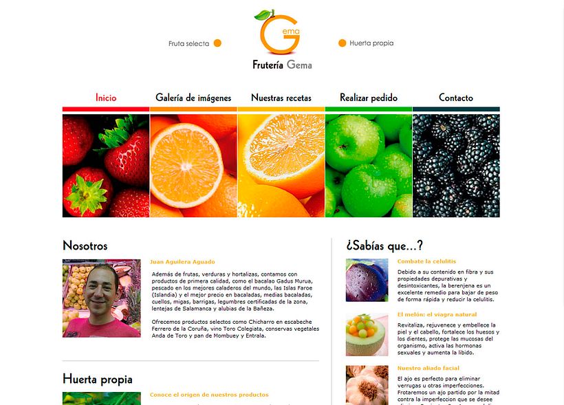 Web Frutería GEMA 1