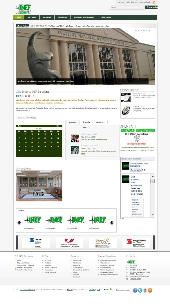 Web Club Esportiu INEF Barcelona 1