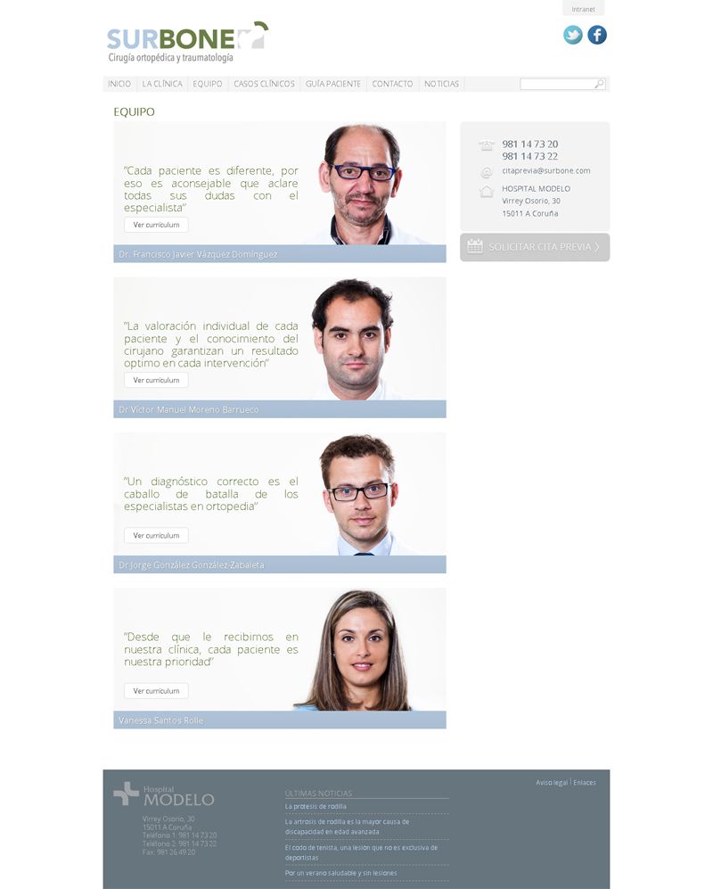 Diseño web, Surbone - UX / UI