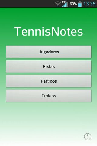 TennisNotes para Android 1