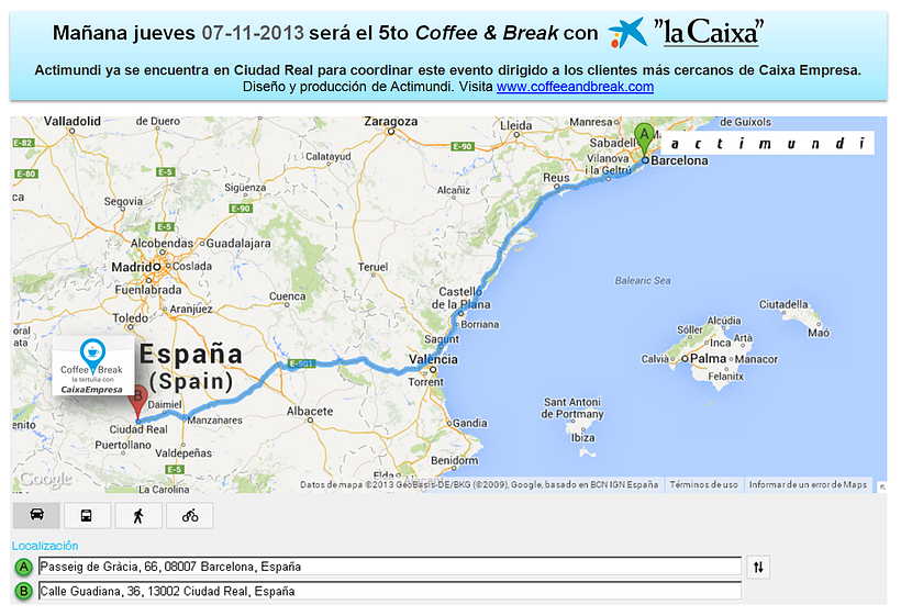 Diseño y Producción Coffee&Break, la Caixa  1