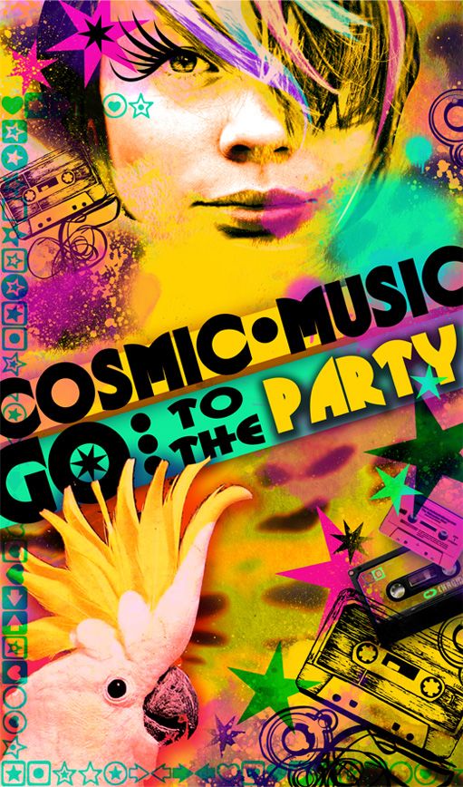 flyers 'cosmic music' Barcelona 4