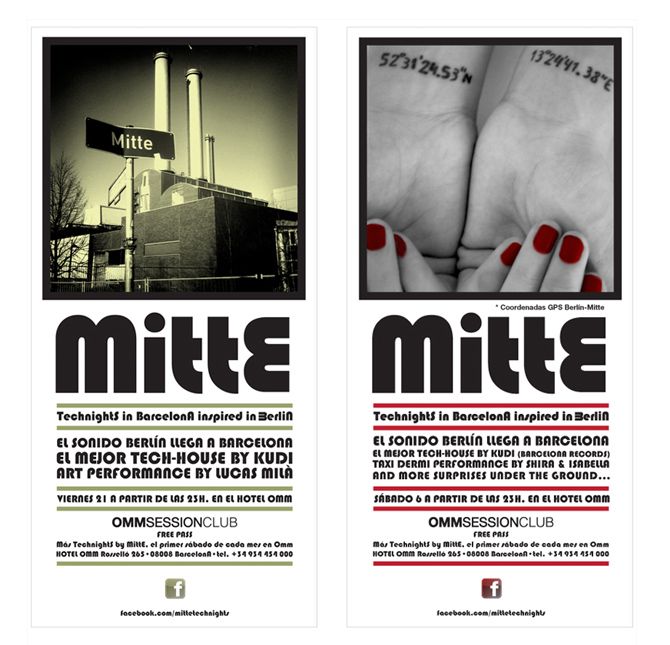 Diseño del logotipo y flyers de las fiestas MittE. OMMSESSIONCLUB. BCN '12/'13 3