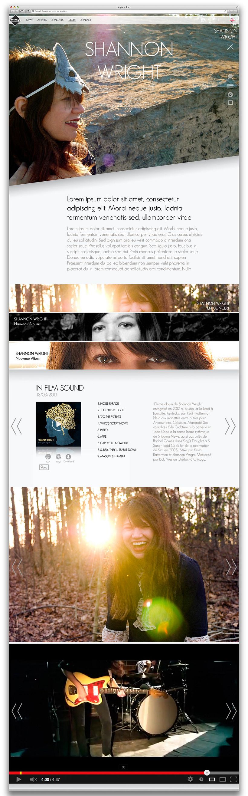 Music Label Web Site 3