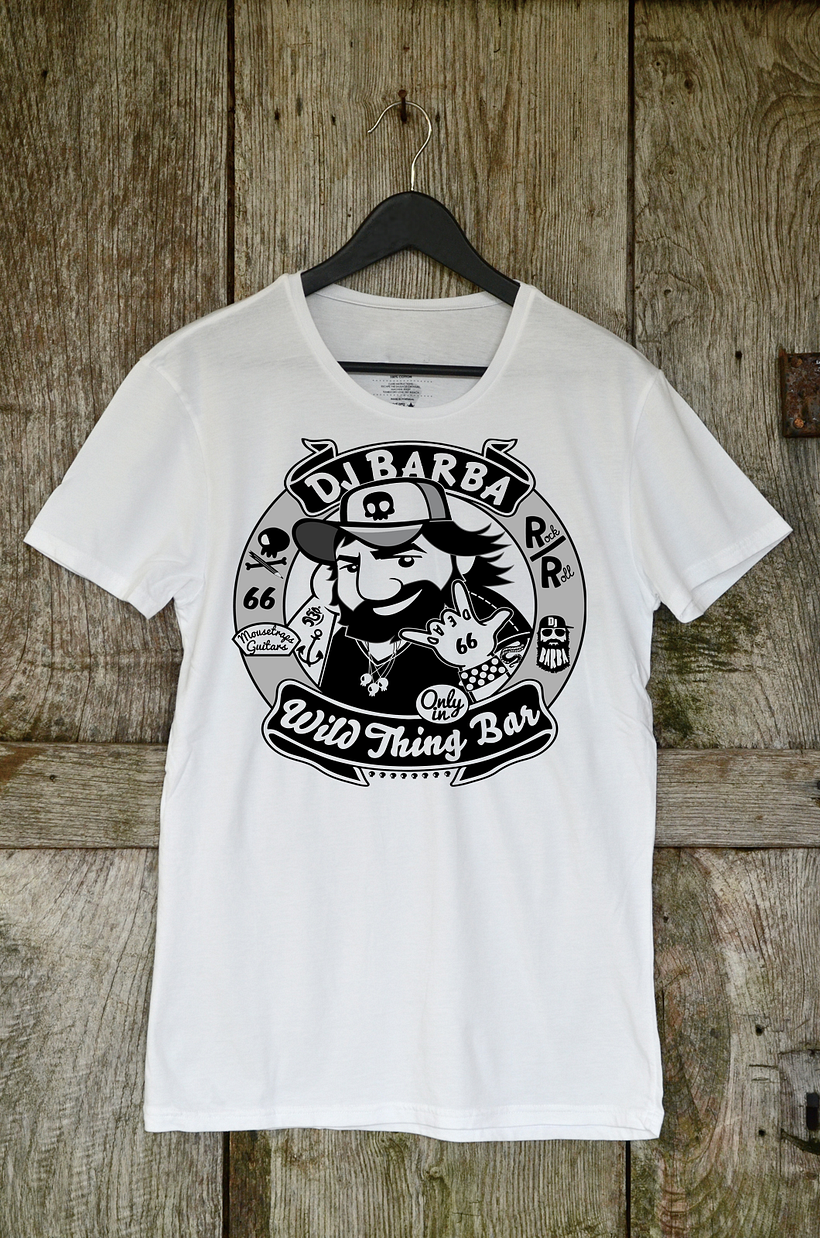 Dj Barba flyer - Traditional illustration
