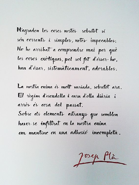 Josep Plà - Cal·ligrafia 8