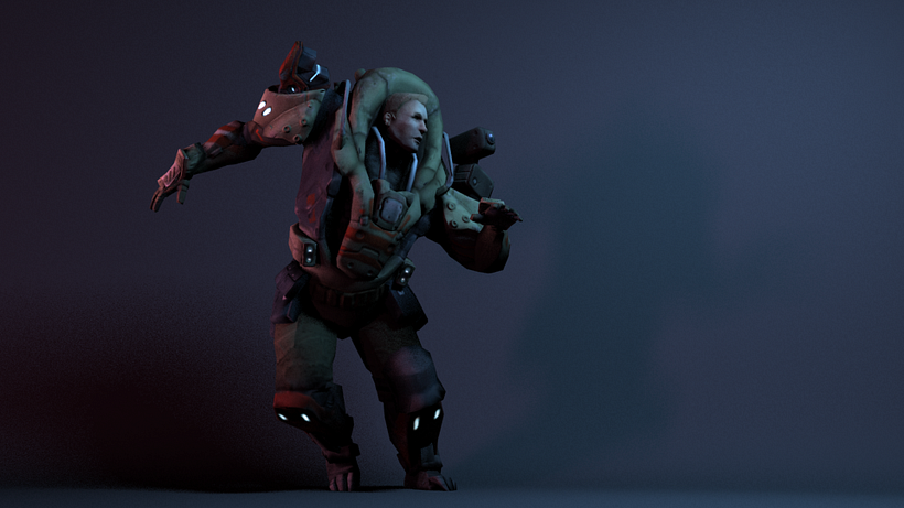 Personaje Scify. Basado en el concept de RedSteam Gameloft 0