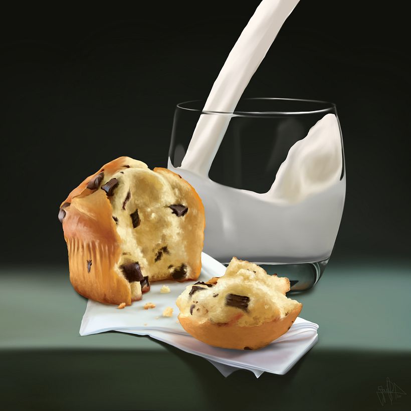 Magdalena - Pintura digital realizada con los dedos en el Ipad. -1