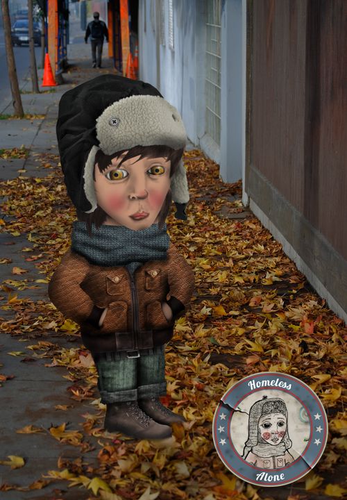 Homeless Alone. Proceso de Ilustración. 3