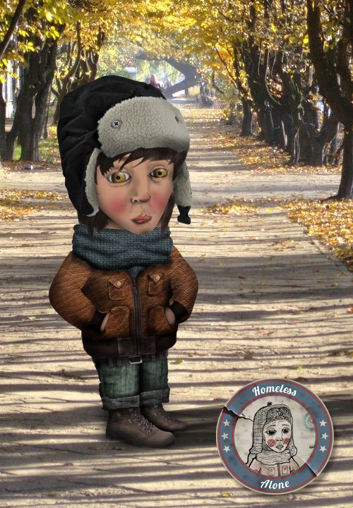 Homeless Alone. Proceso de Ilustración. 4