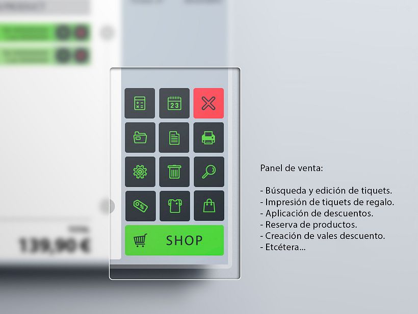 Interfaz de usuario para terminal de punto de venta (TPV) 14