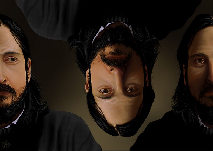 Autoretrato - Pintura digital realizada con los dedos en el Ipad -1