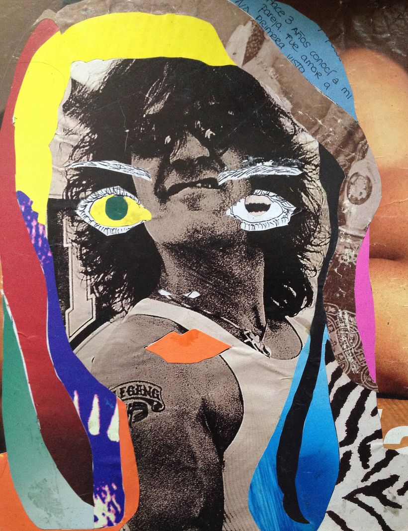 Serie Autorretratos. Collage. 21 X 28 CMS. 1
