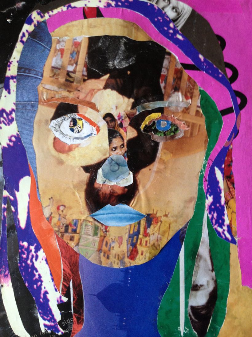 Serie Autorretratos. Collage. 21 X 28 CMS. 2