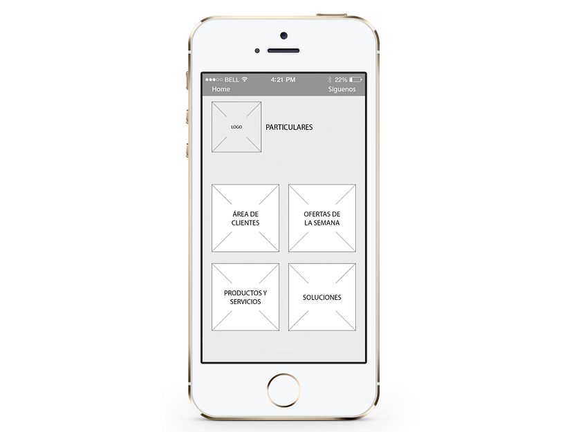 Wireframes para portal inmobiliario móvil E-commerce 4