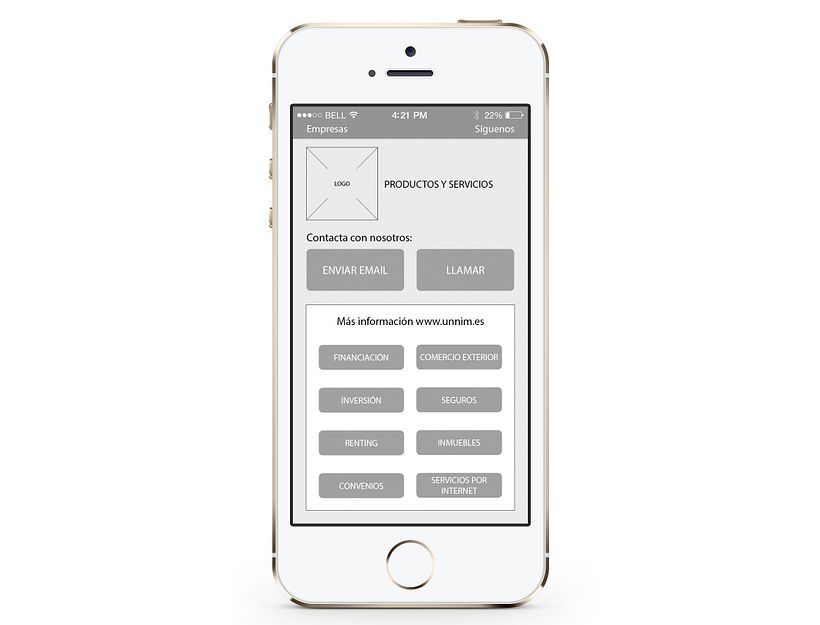 Wireframes para portal inmobiliario móvil E-commerce 5