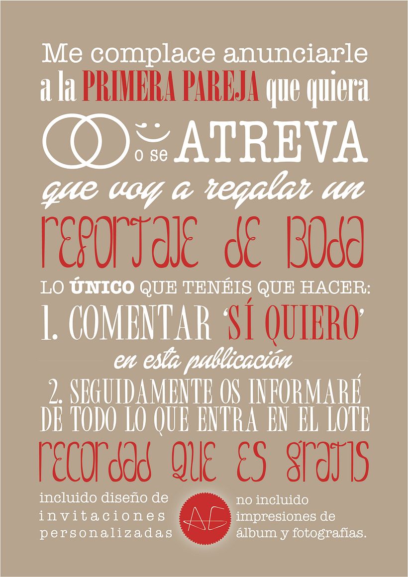 Regalo Reportaje de Boda. -1