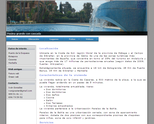 Web para venta de vivienda 0