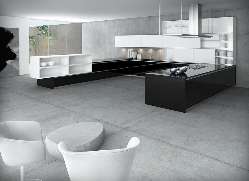 Cocina 3D negra 1