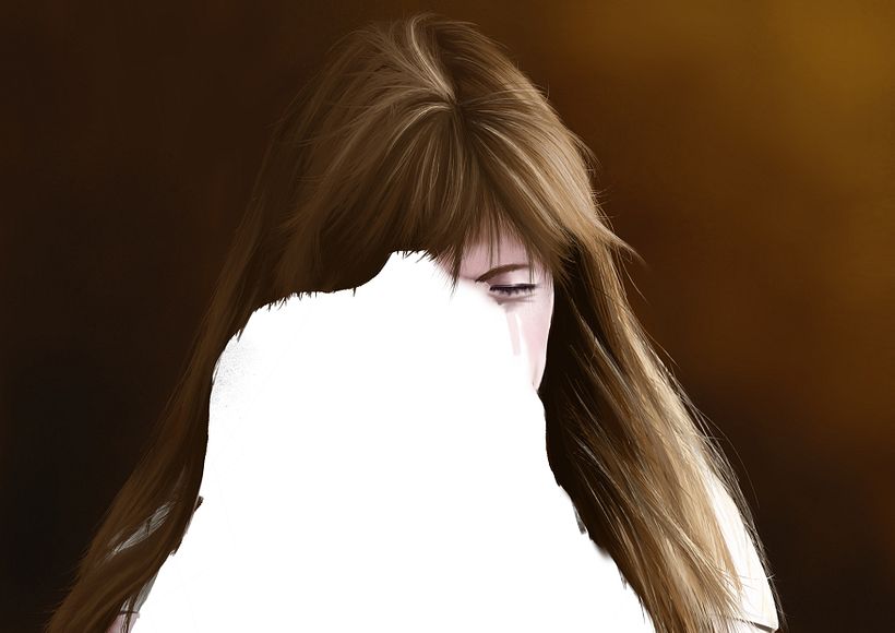 Retrato - Pintura digital realizada con los dedos en el Ipad 4