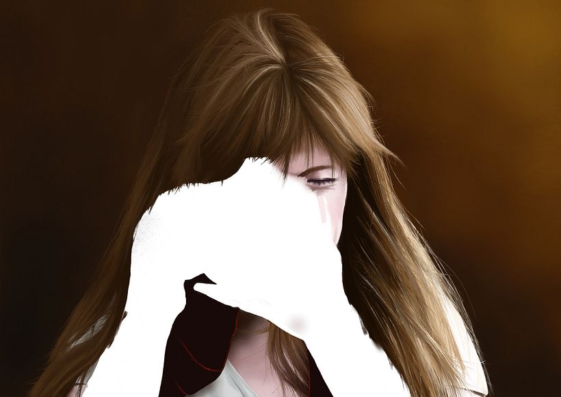 Retrato - Pintura digital realizada con los dedos en el Ipad 5