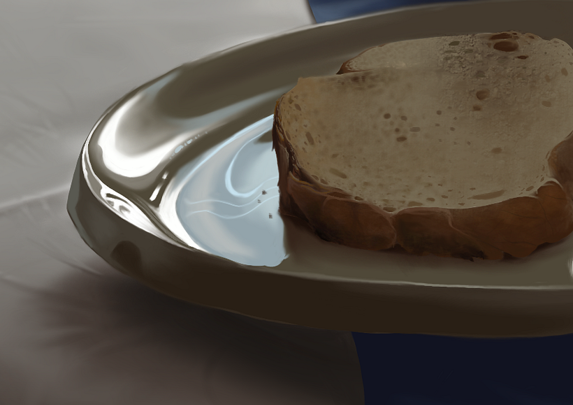 Luz de desayuno - Pintura digital realizada con los dedos en el Ipad 18