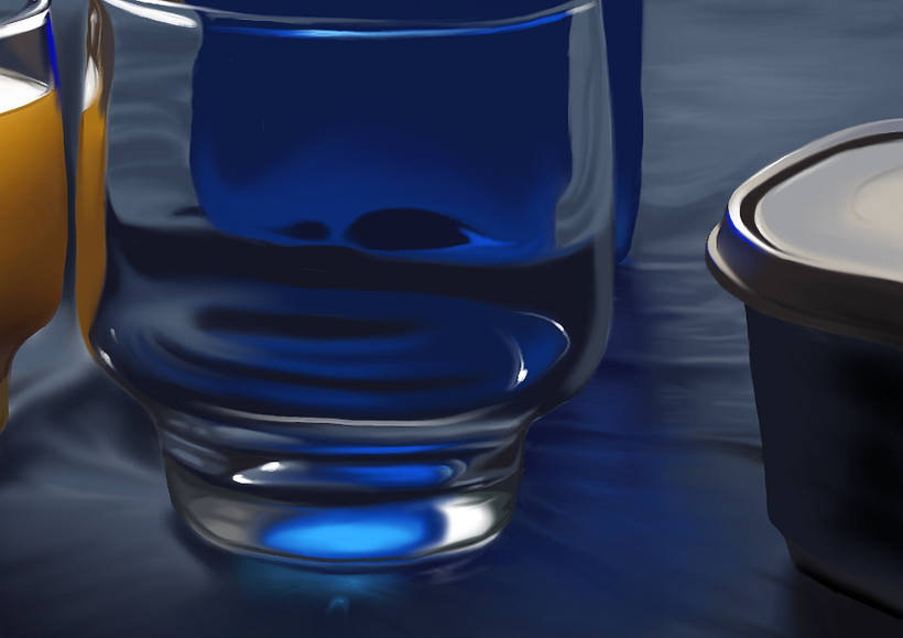 Luz de desayuno - Pintura digital realizada con los dedos en el Ipad 19