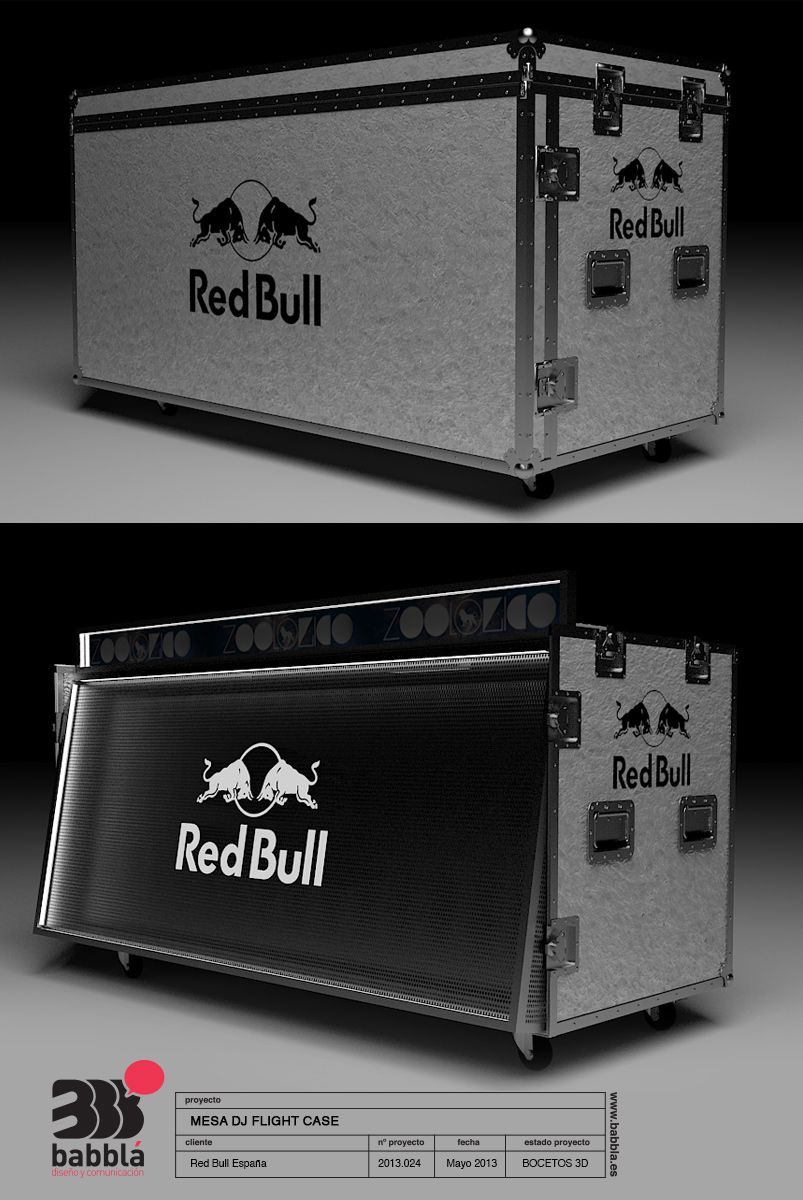 Mesa DJ Flight Case Red Bull -1