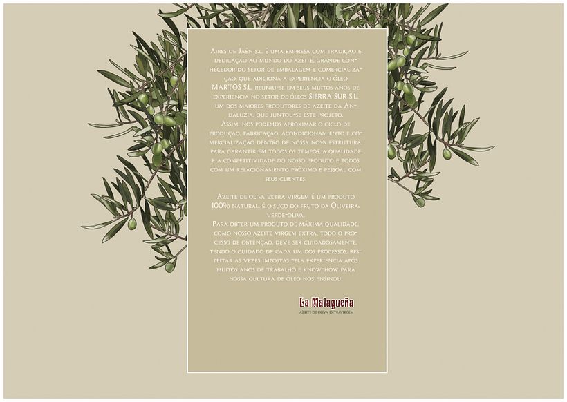 Aceite La Malagueña - Ilustración tradicional
