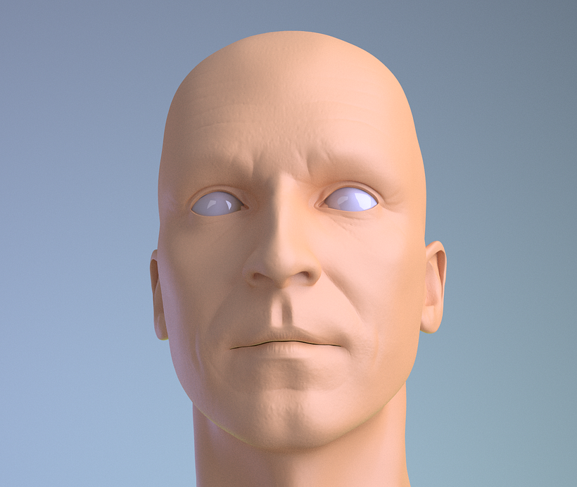 Autoretrato en progreso (WIP con Blender 3D) 1