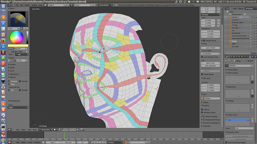 Autoretrato en progreso (WIP con Blender 3D) 2