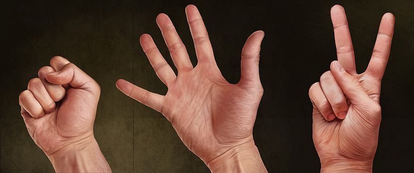 Juego de niños - Pintura digital realizada con los dedos en el Ipad  0