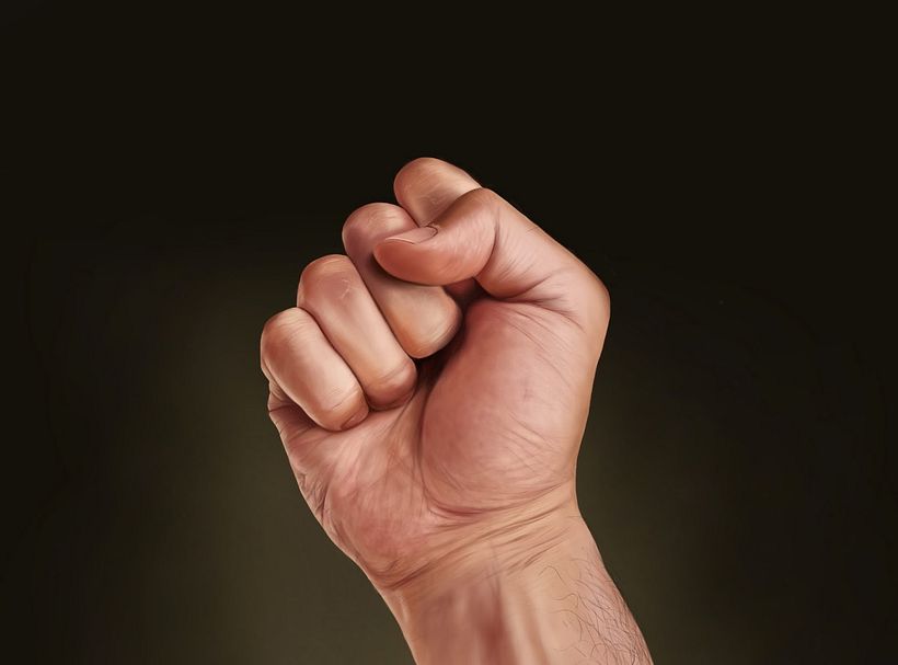 Juego de niños - Pintura digital realizada con los dedos en el Ipad  1