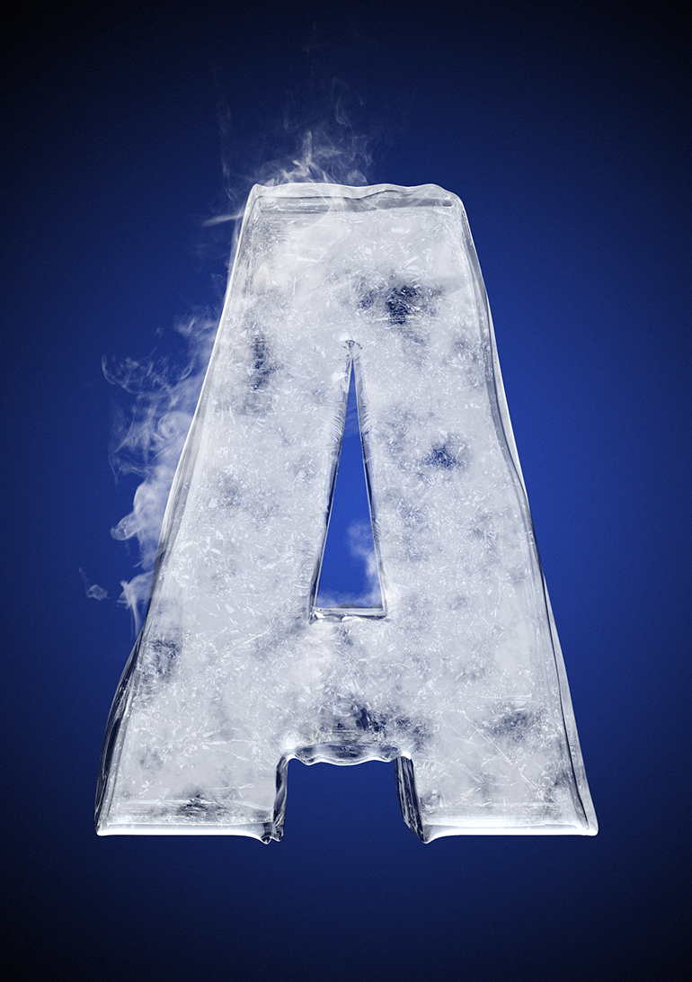 Tipografía helada para Nike 3