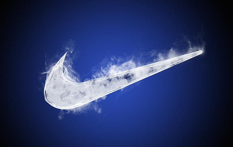 Tipografía helada para Nike 1