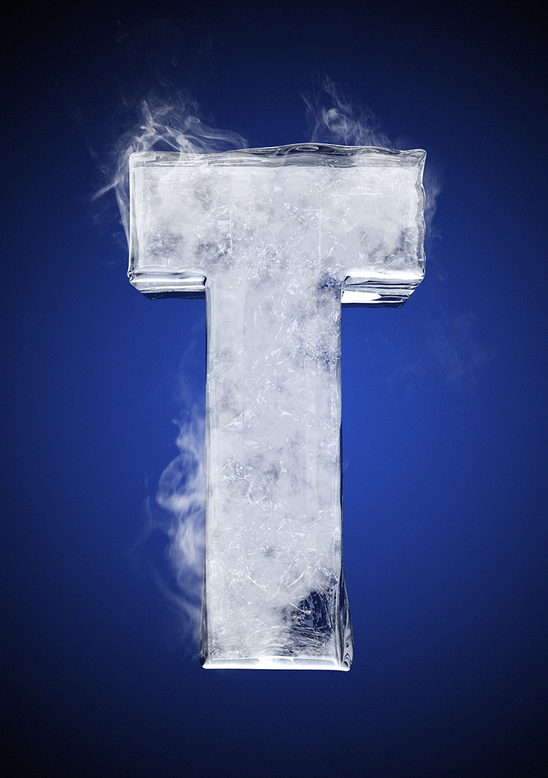 Tipografía helada para Nike 22