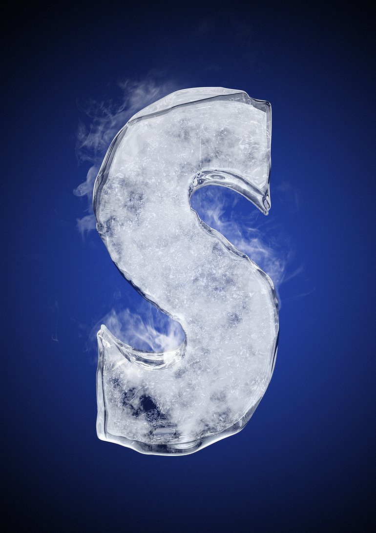 Tipografía helada para Nike 21