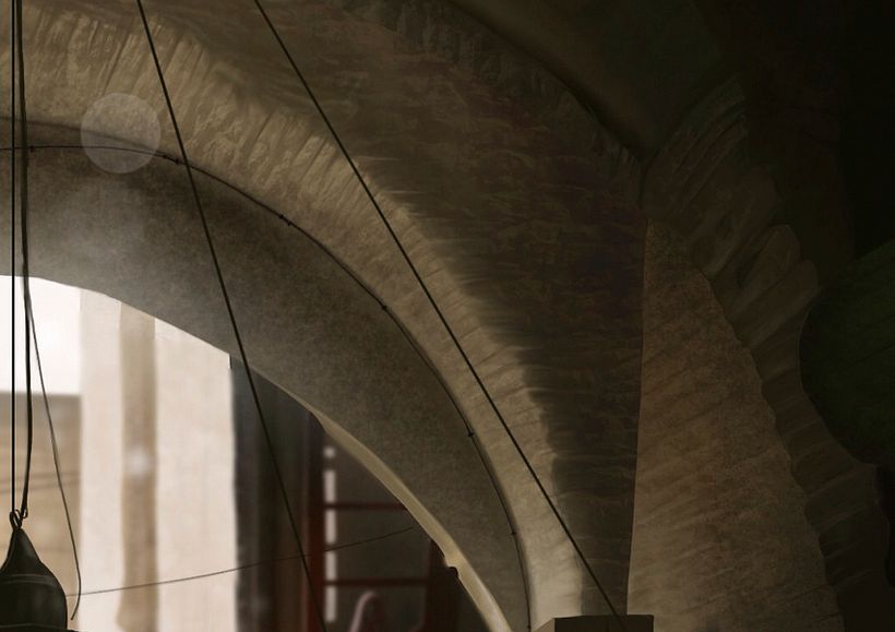 Callejón -  Pintura digital realizada con los dedos en el Ipad  2